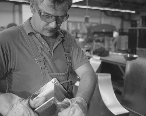 KAEFER pre-fab workshop in Germany in the late 1980s KAEFER pre-fab workshop in Germany in the late 1980s